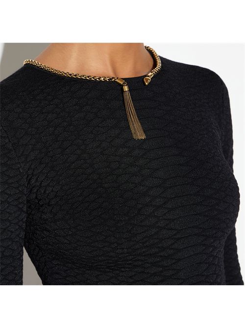 Top in maglia a trama snake ELISABETTA FRANCHI | MK32S67E2/110